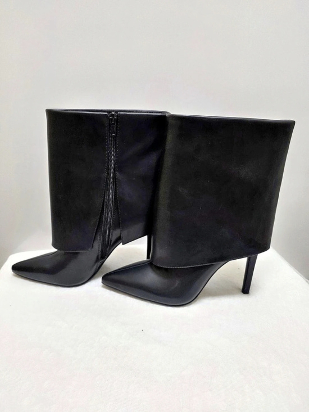 INC Pointed Toe Black Heeled Boots Like New
